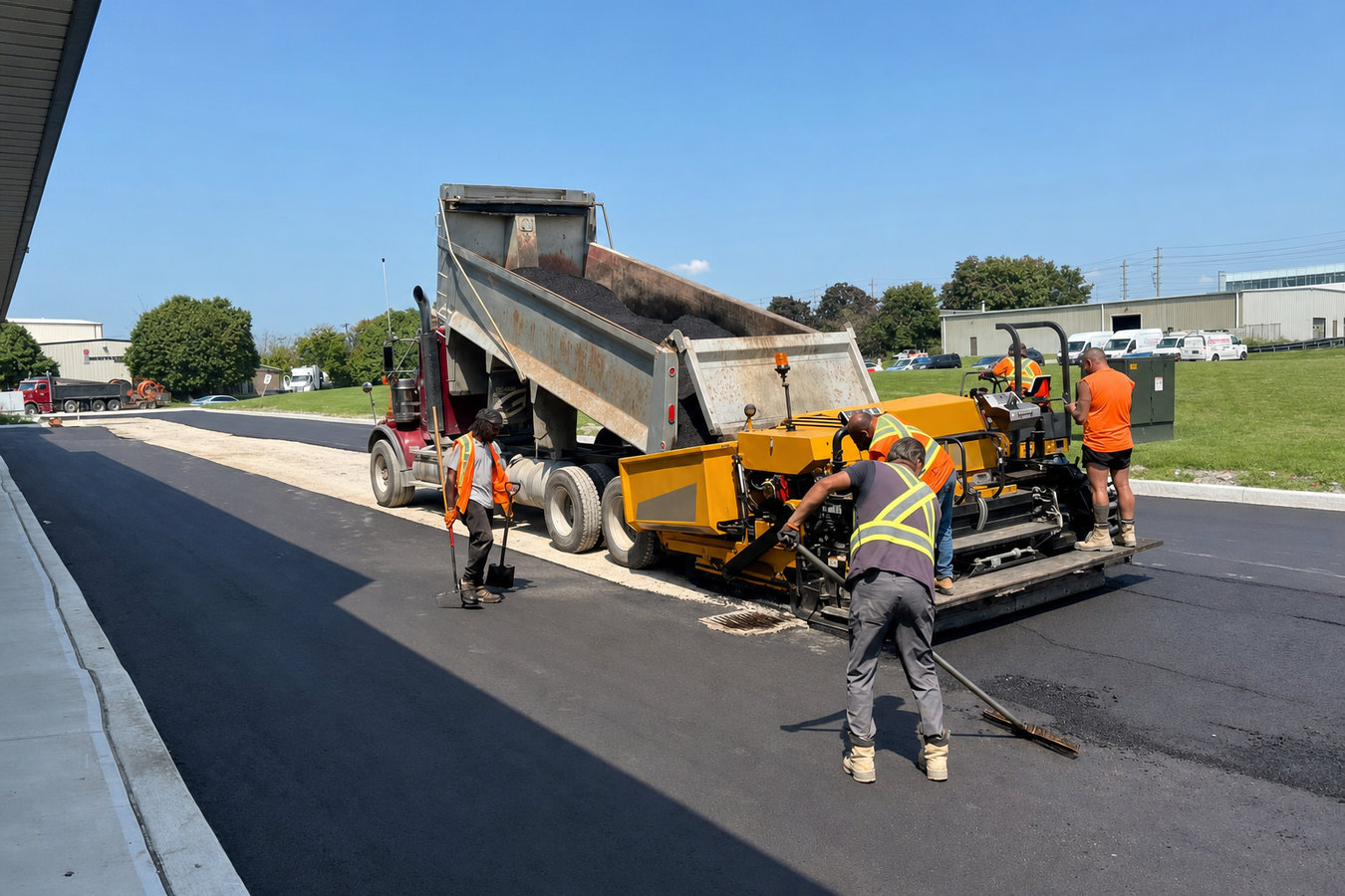 Commercial asphalt paving